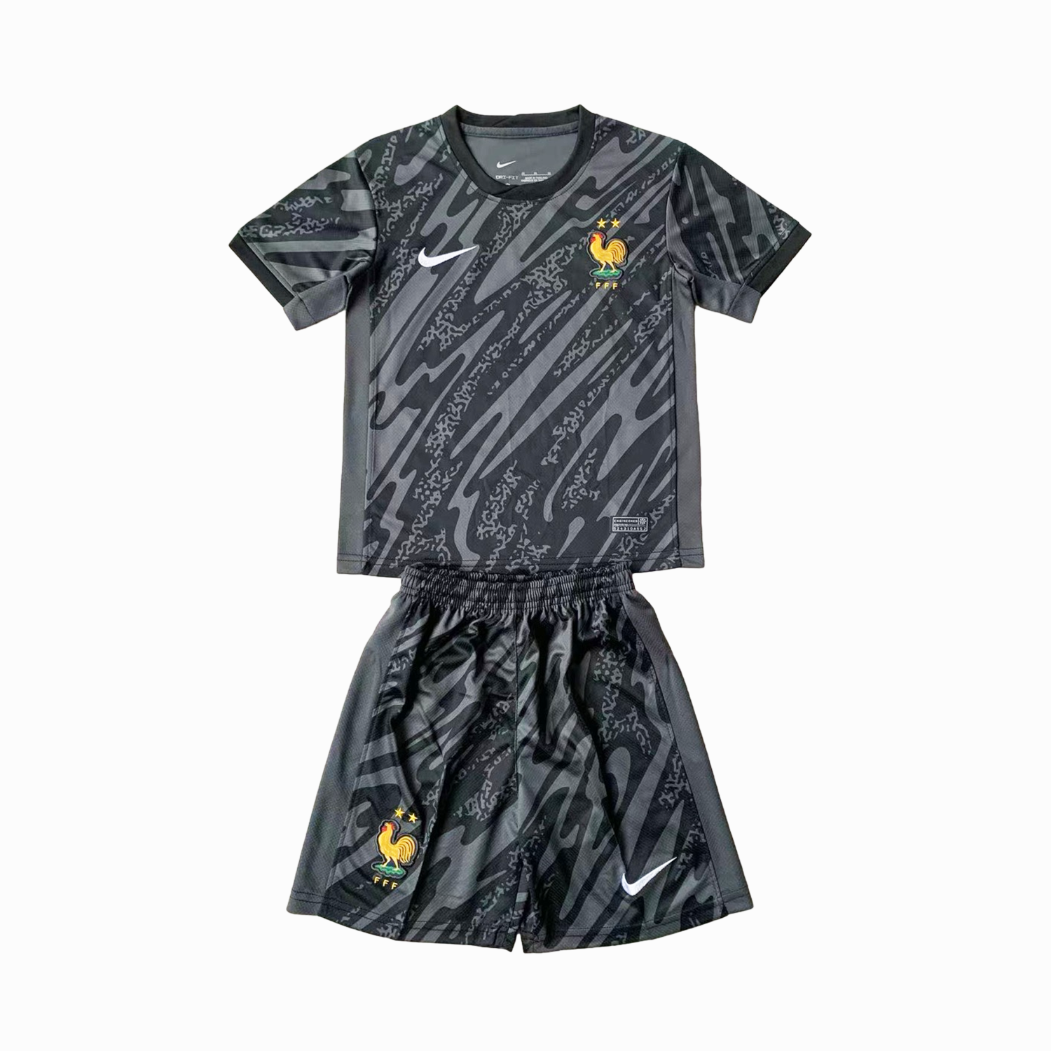 France 2024 Goalkeeper Kids Kit - Black