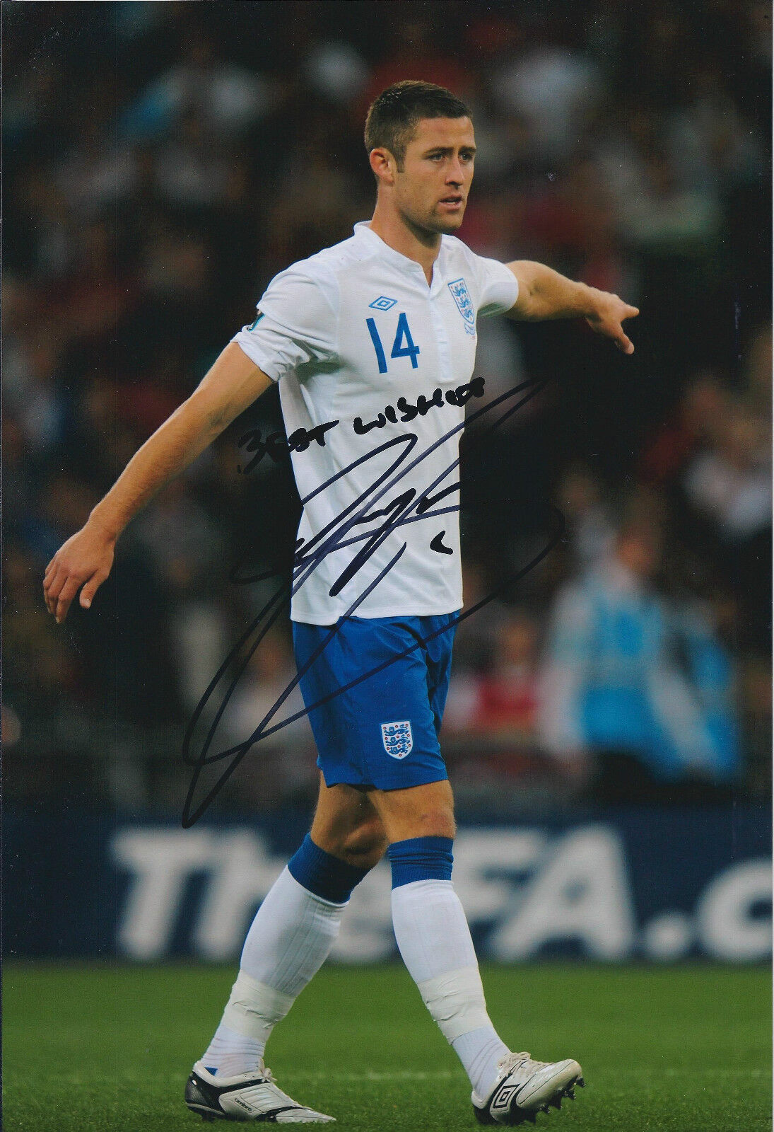 Gary CAHILL SIGNED COA Autograph 12x8 Photo Poster painting AFTAL CHELSEA England Defender