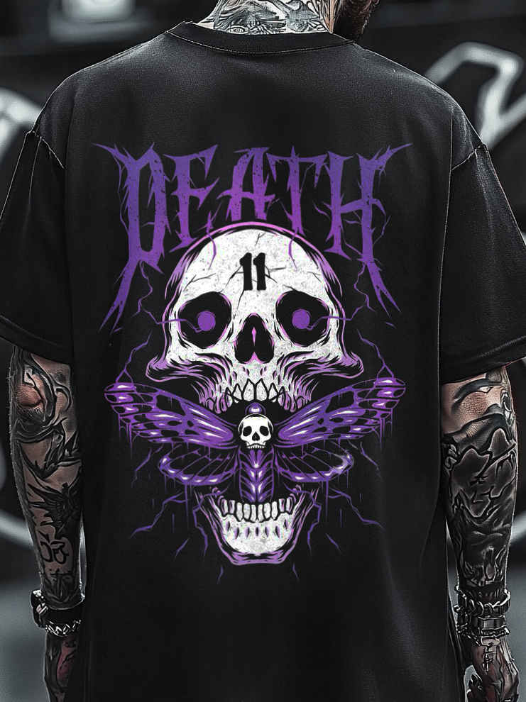 Shoptechwear Art Satanic Darkart Skull Death Oversized Unisex Casual T-shirt