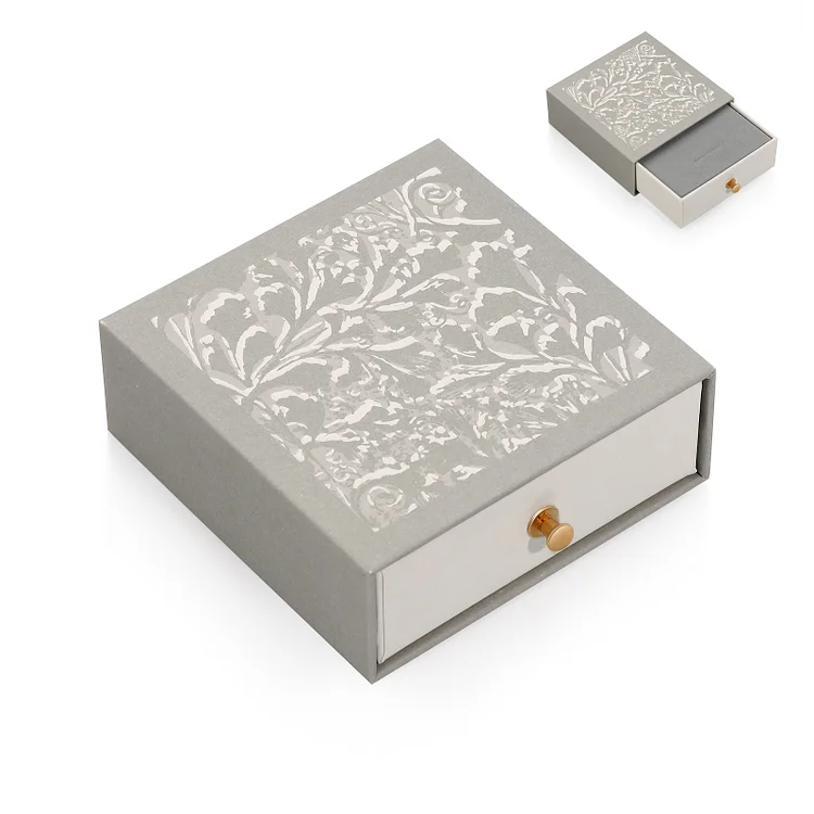 Grau Exquisite Geschenkverpackung Schmuck Geschenkbox
