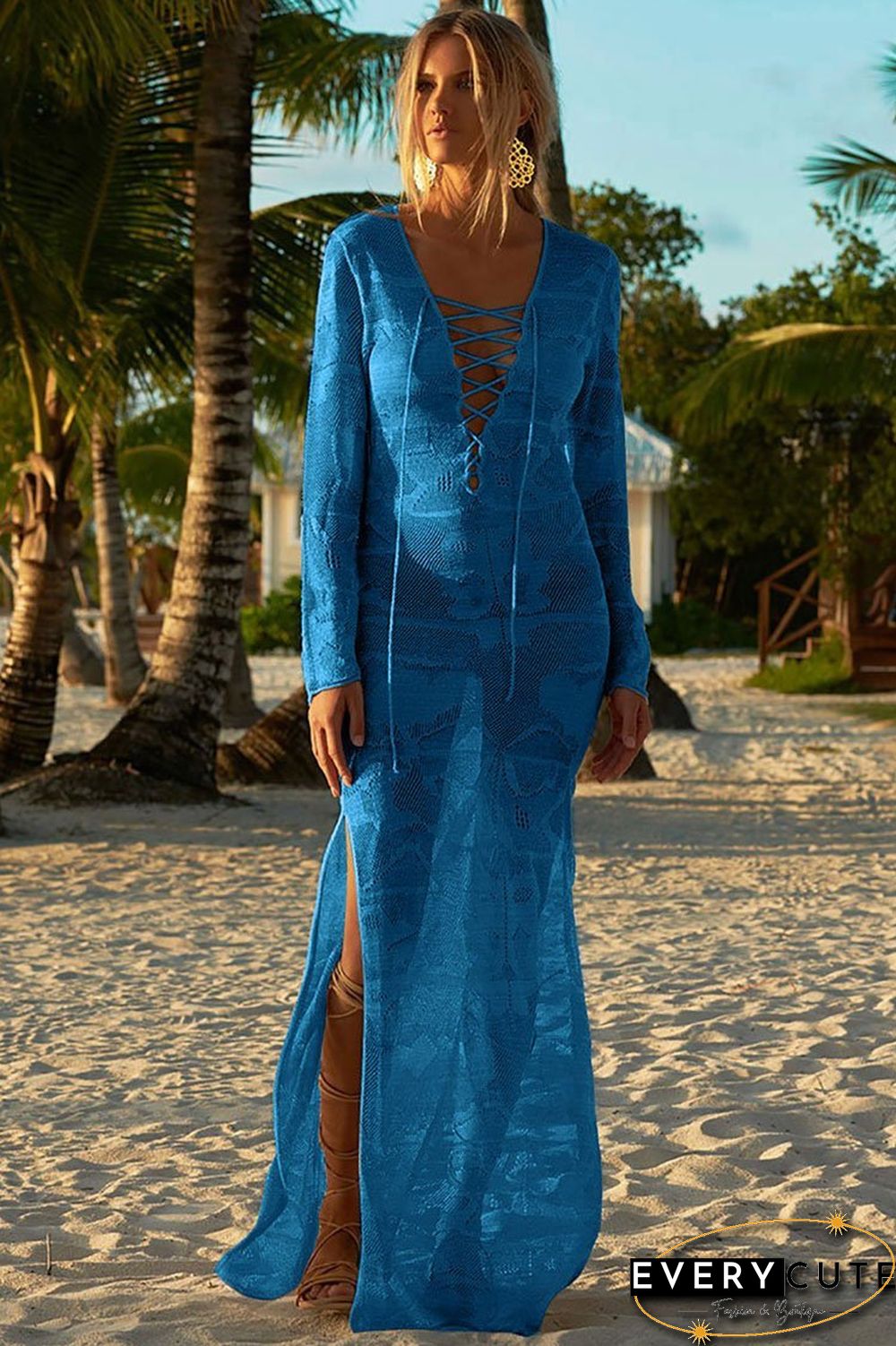 Isla â€?Crochet Sheer Maxi Cover-Up