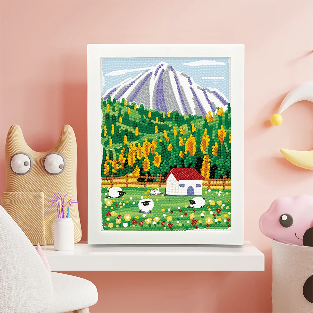 DIY Landscape Full Drill Diamond Painting for Beginners(Canvas|15*20cm)【with Plastic Frame】