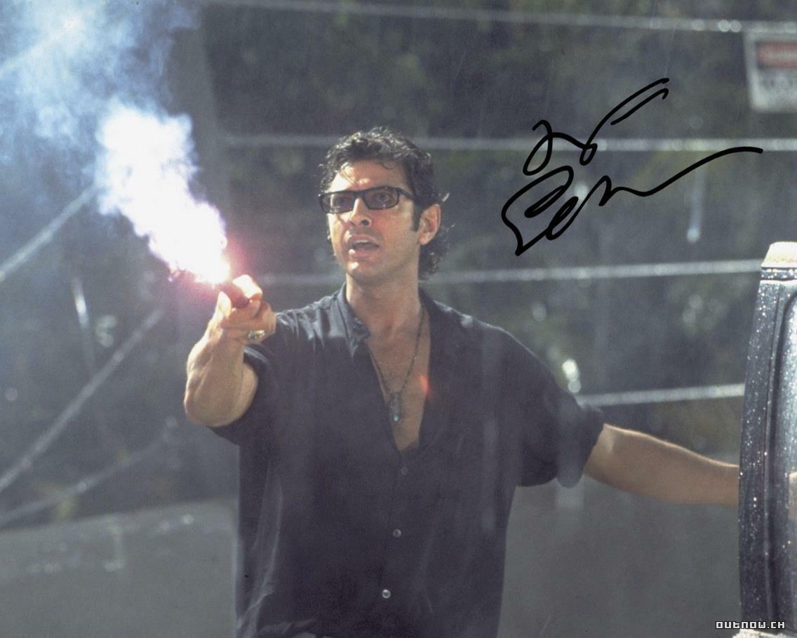 Jeff Goldblum Jurrasick Park SIGNED AUTOGRAPHED 10 X 8