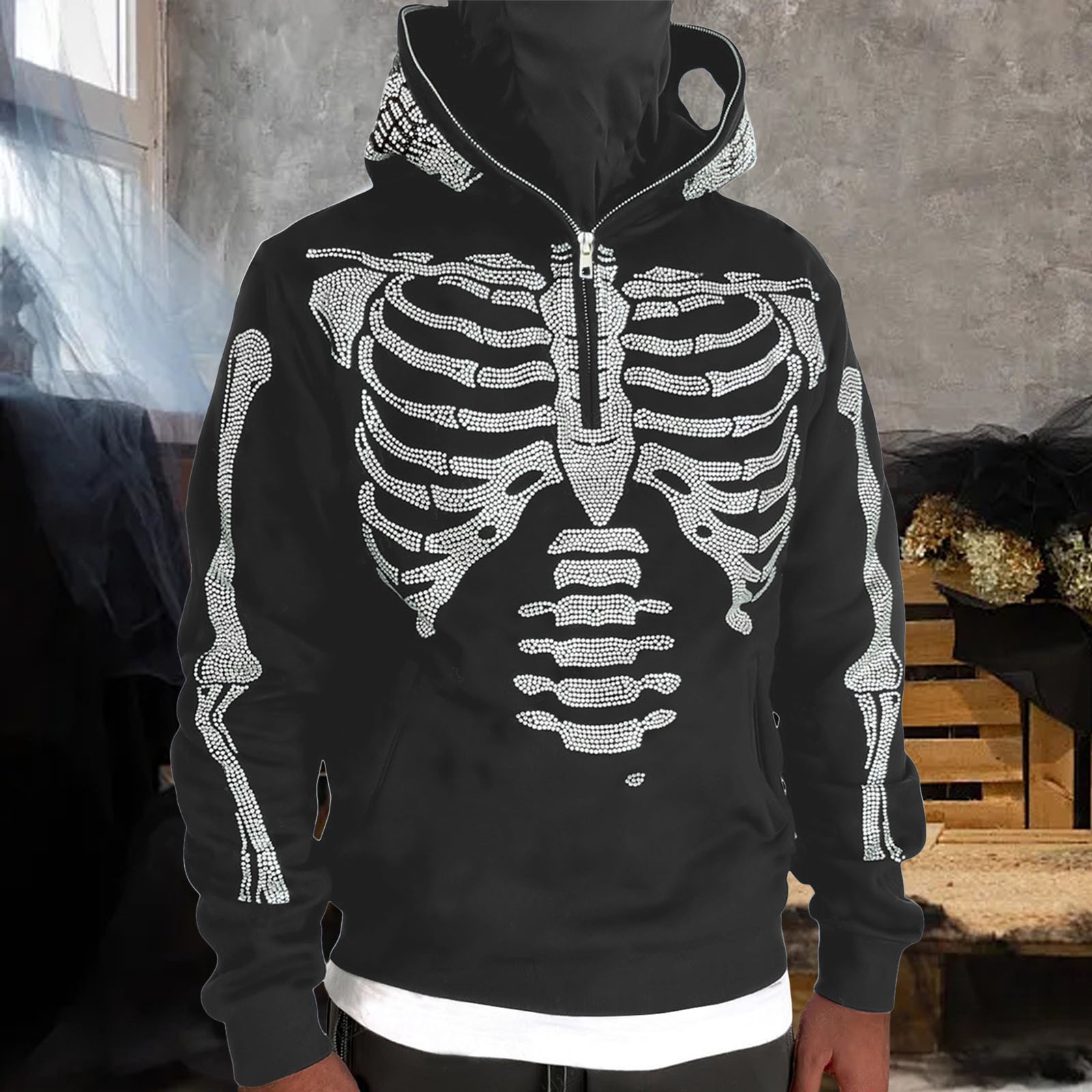 Fransikin men costume adult Boys Mens Long Sleeve Fashion Casual 3d Printed Hooded Pullover Top Basic Daily Comfortable Hoodie Autumn Clothes свитшот