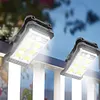 Portable Safety Wall Lights Waterproof LED Solar Motion Sensor Lights USB Charging Outdoor Clip On Solar Lights for Outside Fence Chain Link Camping