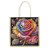 DIY Rose 5D Diamond Painting Linen Tote Bag