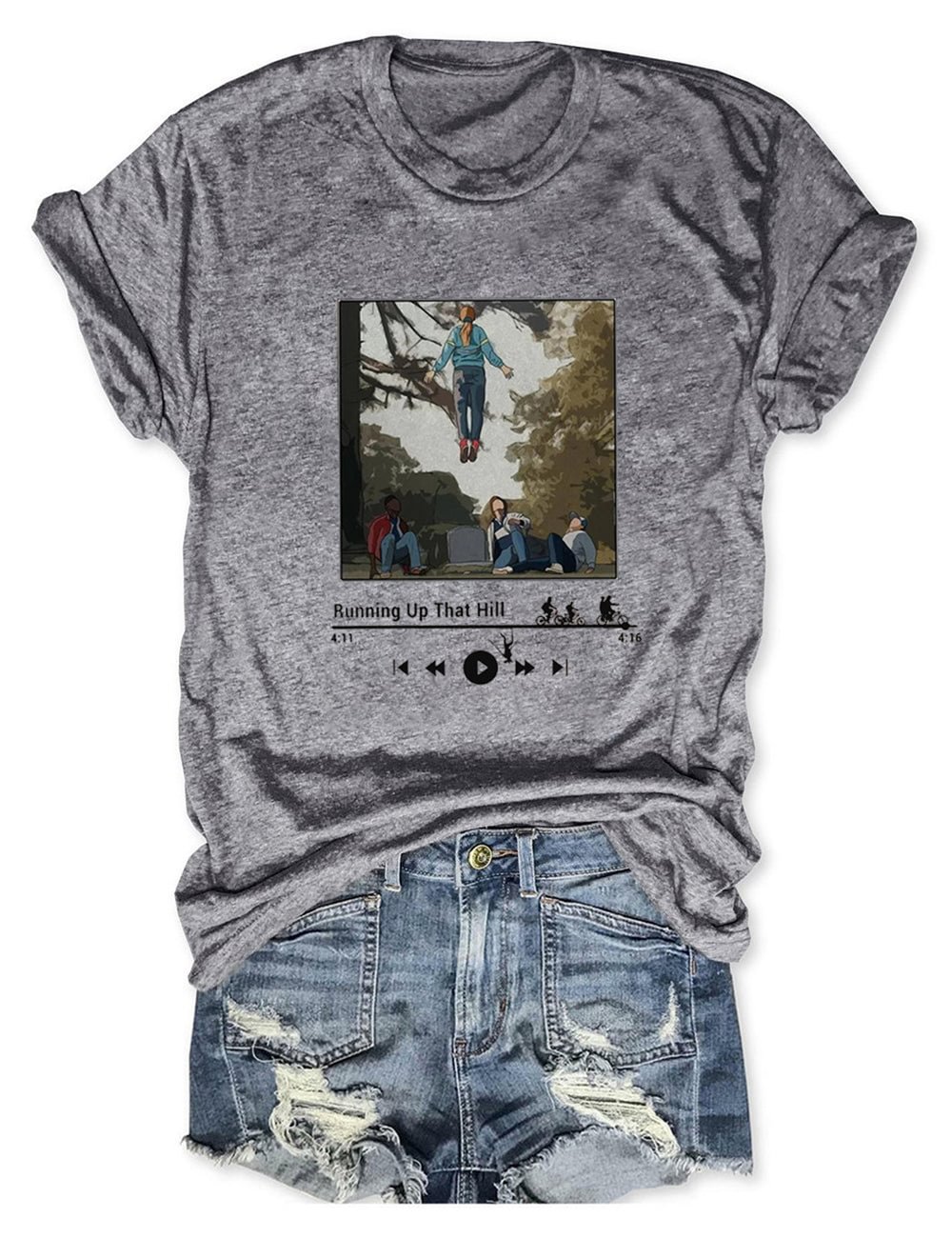 running up that hill stranger things t shirt