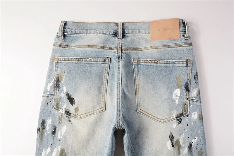 Purple Fashion Jeans 9100