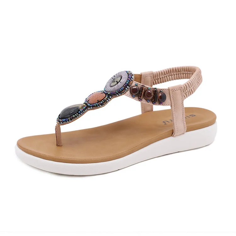 Bohemian Style Elastic Band Comfortable Flip-Flop Women's Shoes SIKETU Stunahome.com