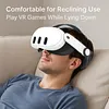 Soft Rubber HeadStrap for Meta Quest 3/3S Accessories Adjustable Replacement Strap Breathable Enhanced Support and Reduce Facial Stress