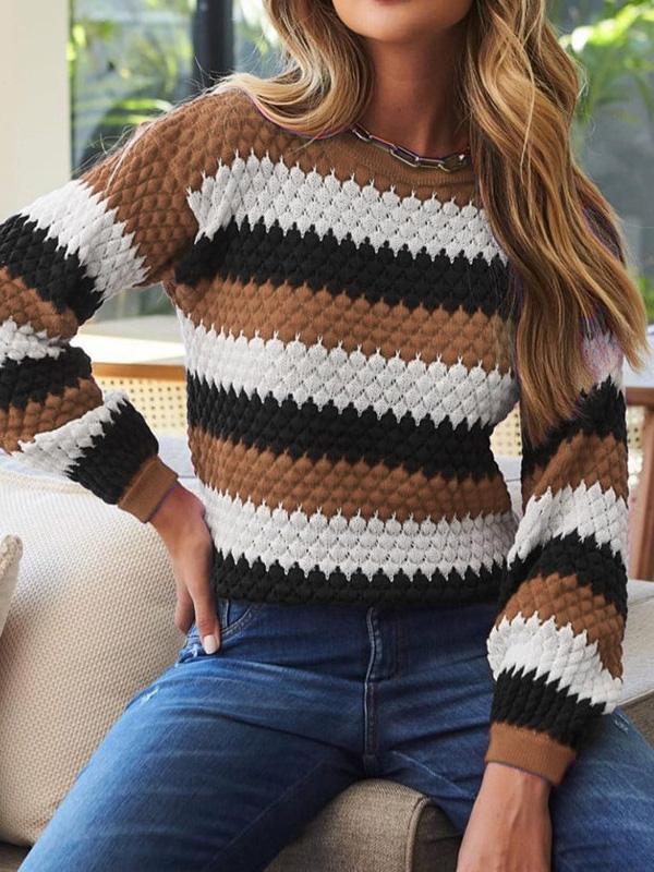 Women's Scoop Neck Long Sleeve Sweater Top