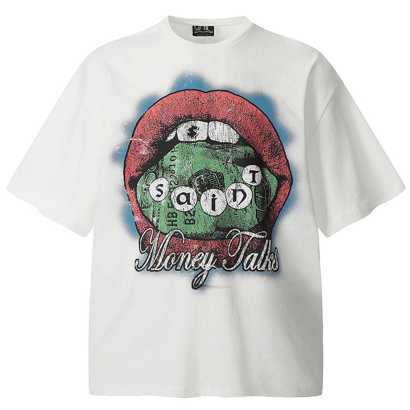 SAINT  lips abstract graphic print T-Shirts