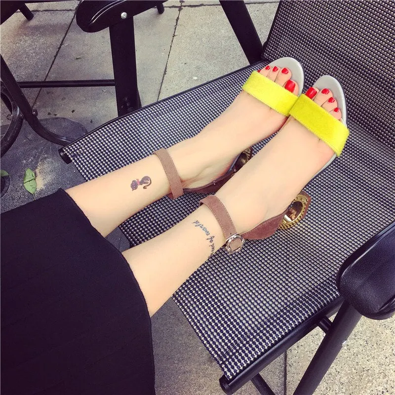Lucyever 2019 Summer Female High Heel Sandals Women Strange Style Sexy Open Toe Ankle Strap Party Pumps Sandalia Feminina