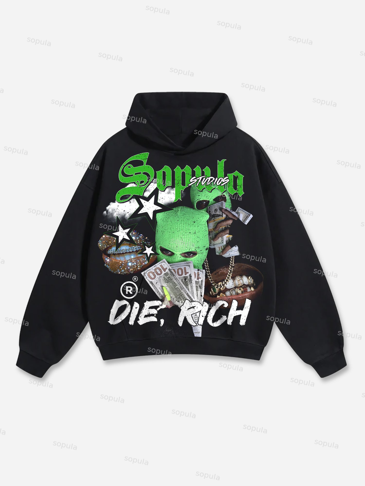 Vintage Street Gangsta Lips Y2k Graphics Hoodie - Sopula｜Premium Graphic Tees & Graphic Clothing