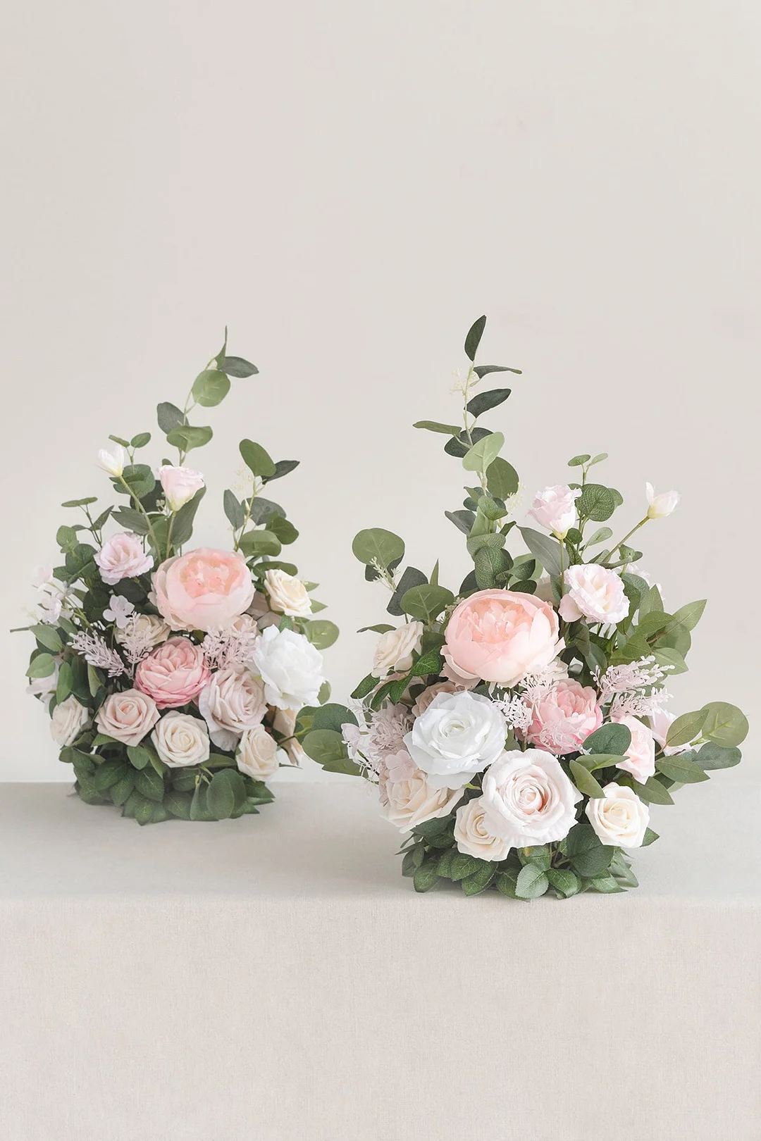 Free-Standing Flower Arrangements in Blush & Cream