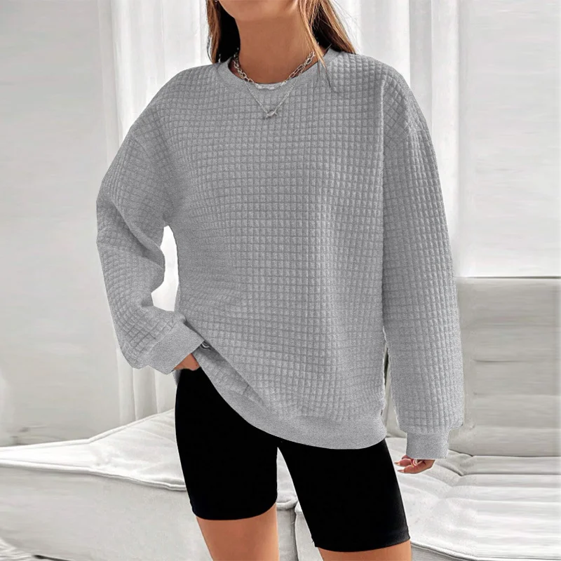 Women's Loose Casual Round Neck Sweater.