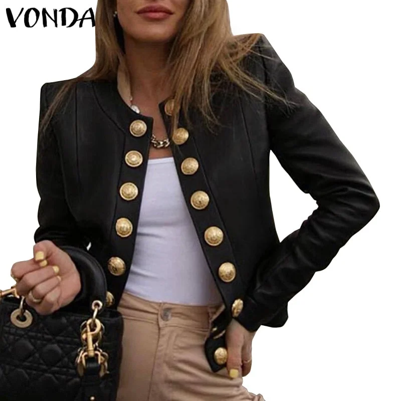 Ladies Office Women Jackets Warm Blouse Office Formal Coats 2022 VONDA Female Suits Spring Outerwear Veste Femme Oversized