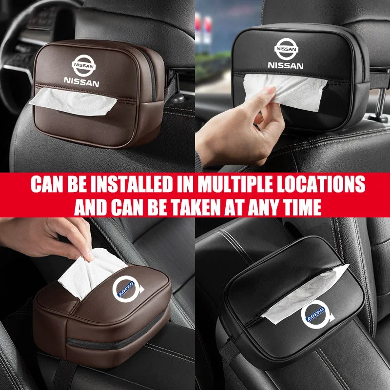Car Tissue Box Hanging Seat Back Paper Drawer Box