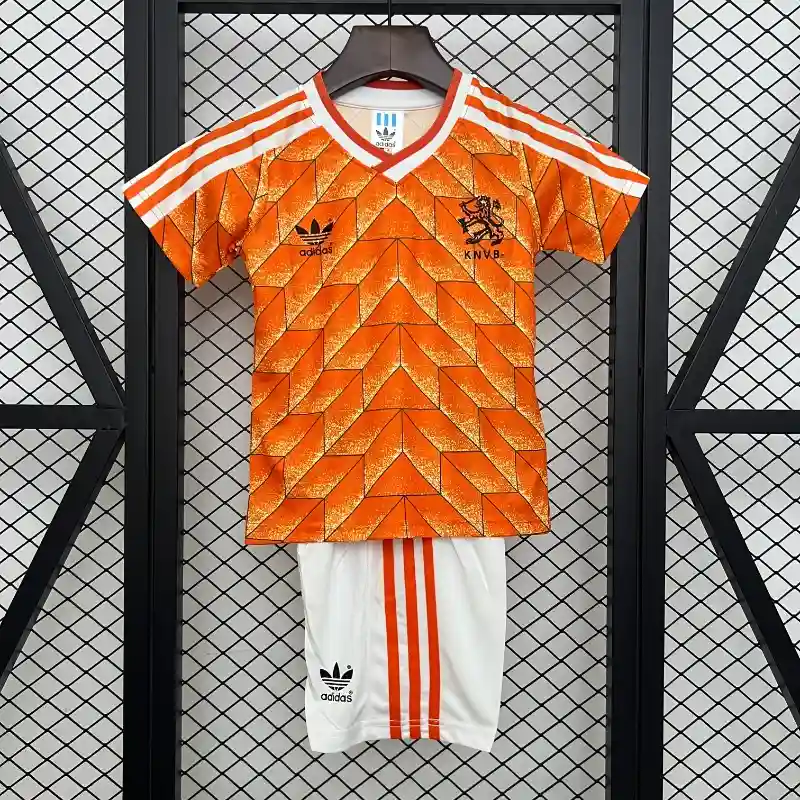 Retro 1988 Kids Netherlands Soccer Jersey Home