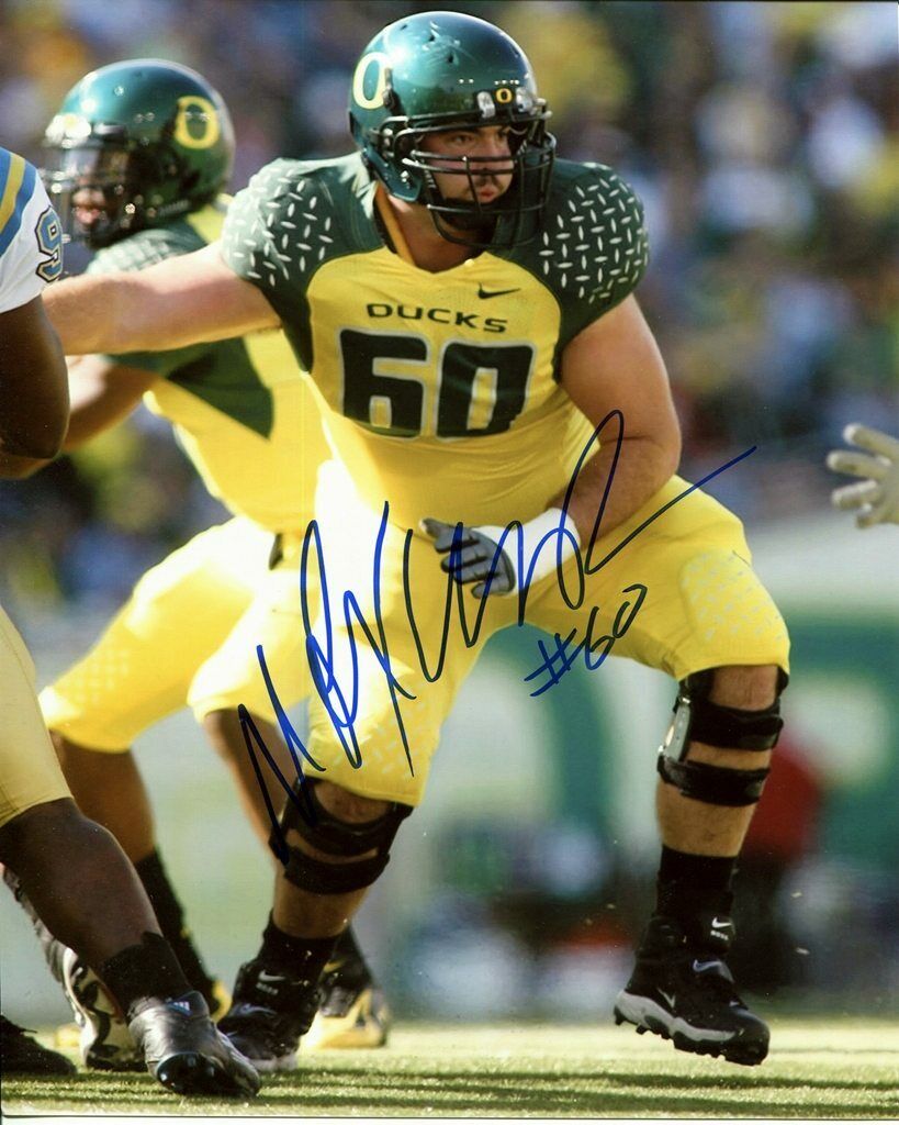 Max Unger Oregon Ducks Autographed Signed 8x10 Photo Poster painting CFS Saints Seahawks