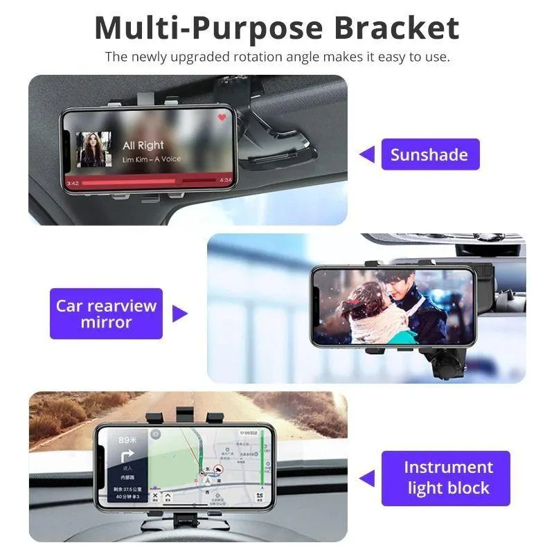 Millphone Holder &ndash; Miller Universal 1200 Degrees Rotation Car Phone Holder