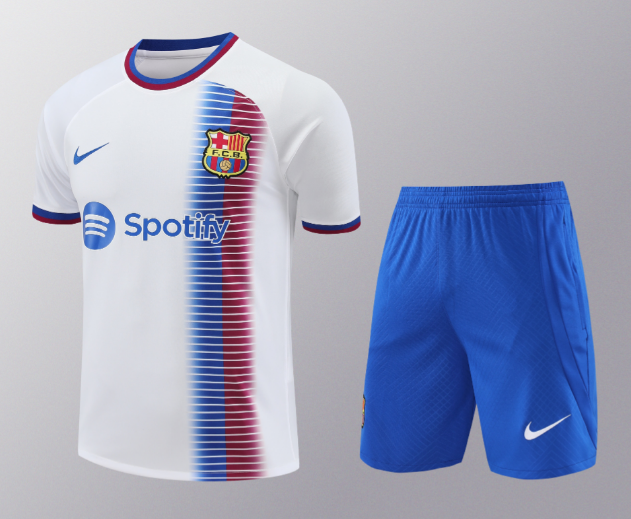 24/25 Barcelona Training Kit Short Sleeve Football Shirt Thai Quality