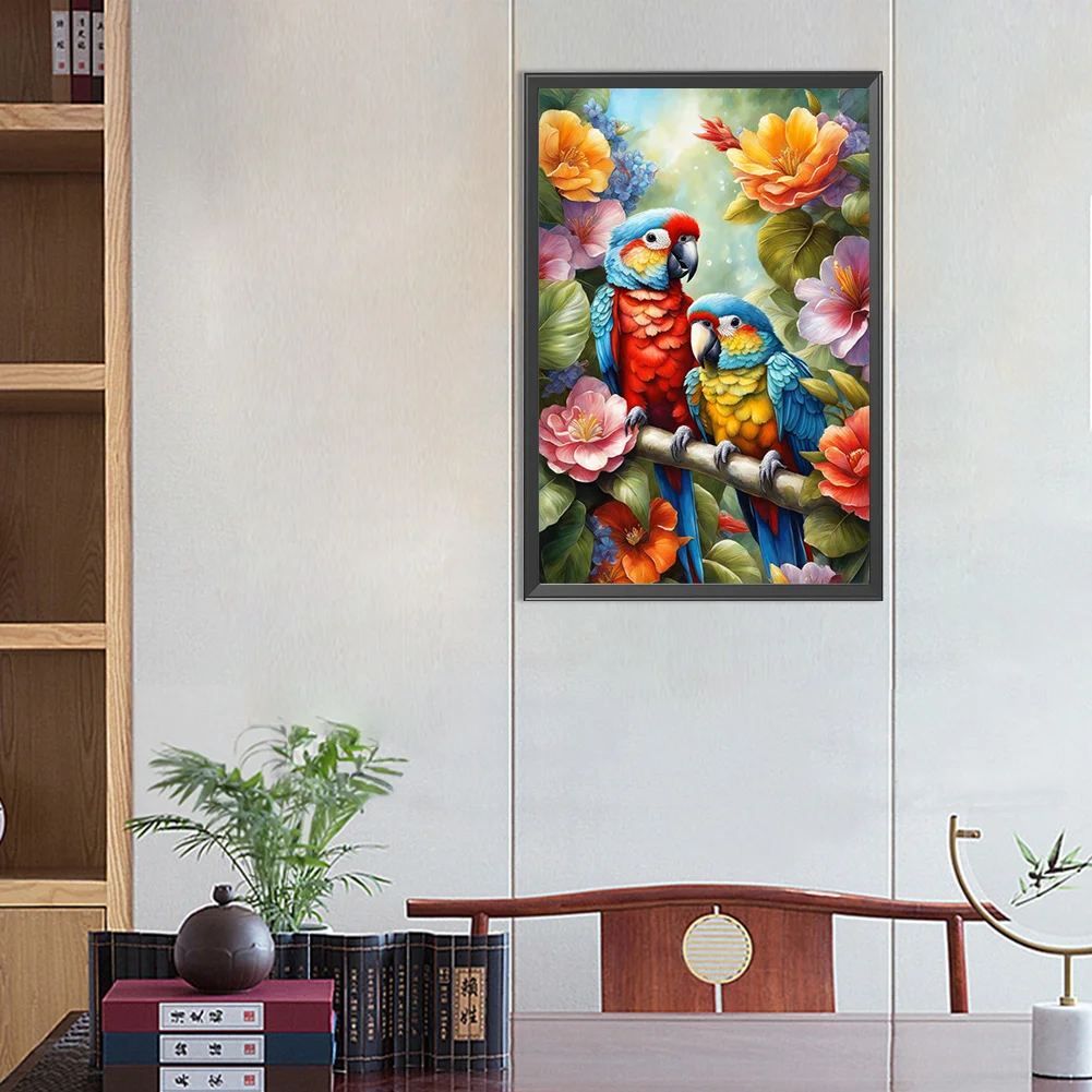 Partial AB Diamond Painting - Full Round Drill - Parrot(Canvas|45*65cm)