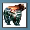 Waldbär - Rundbohrer Diamantmalerei - 30*30cm