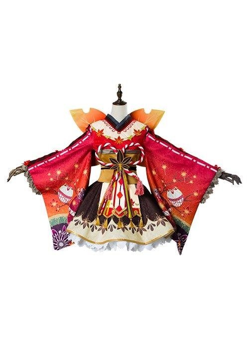 Love Live Hanamaru Kunikida Aqours Maple Leafs Ver Kimono Cosplay Costume