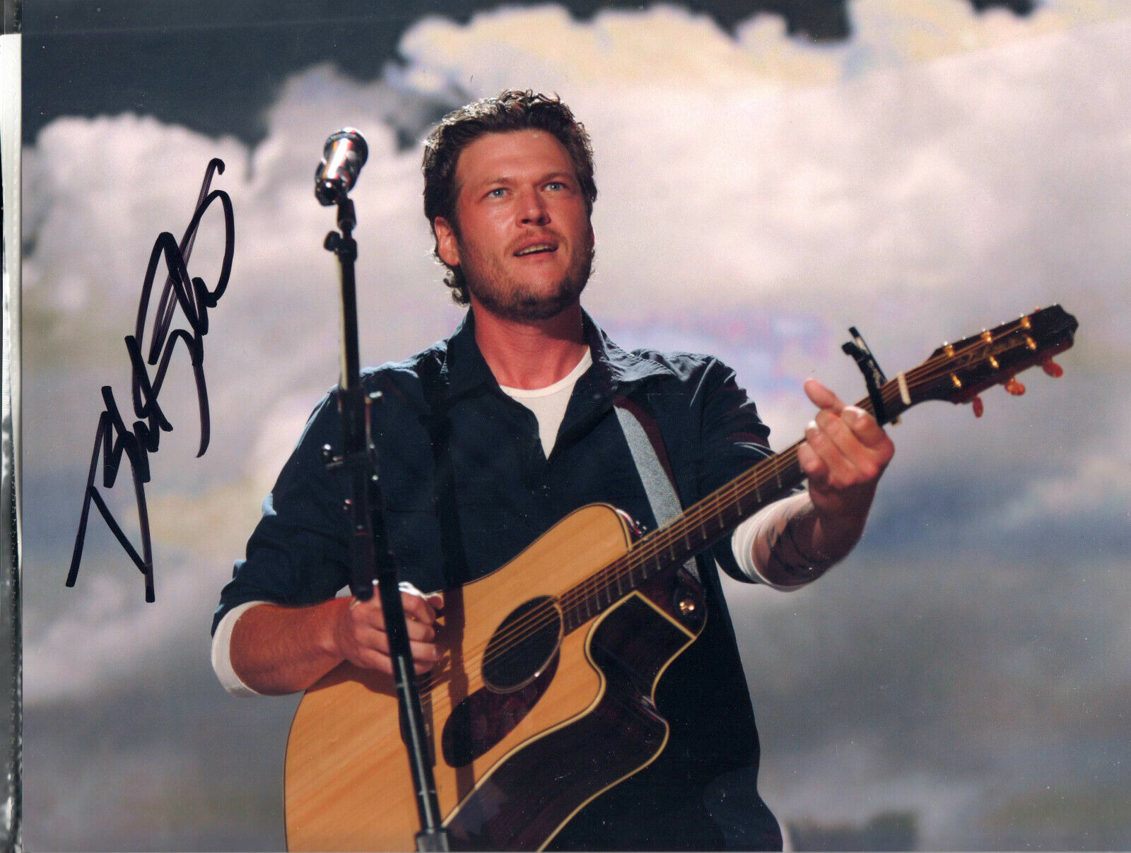 BLAKE SHELTON - COUNTRY SINGER - THE VOICE COACH - HAND SIGNED AUTOGRAPHED Photo Poster painting