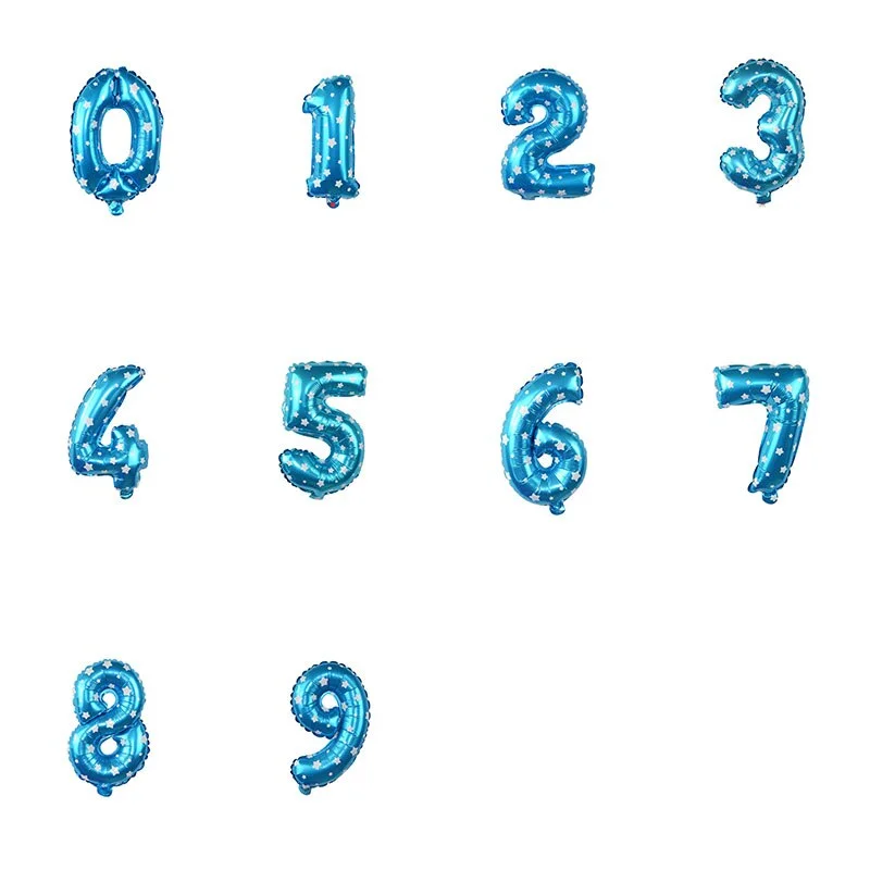 32inch Gold Silver Number Foil Balloons Digital Air Balloons Happy Birthday Wedding Decoration Letter balloons Party Supplies