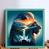 Silhouette - Lion-11CT Stamped Cross Stitch 40*40cm/15.75*15.75in