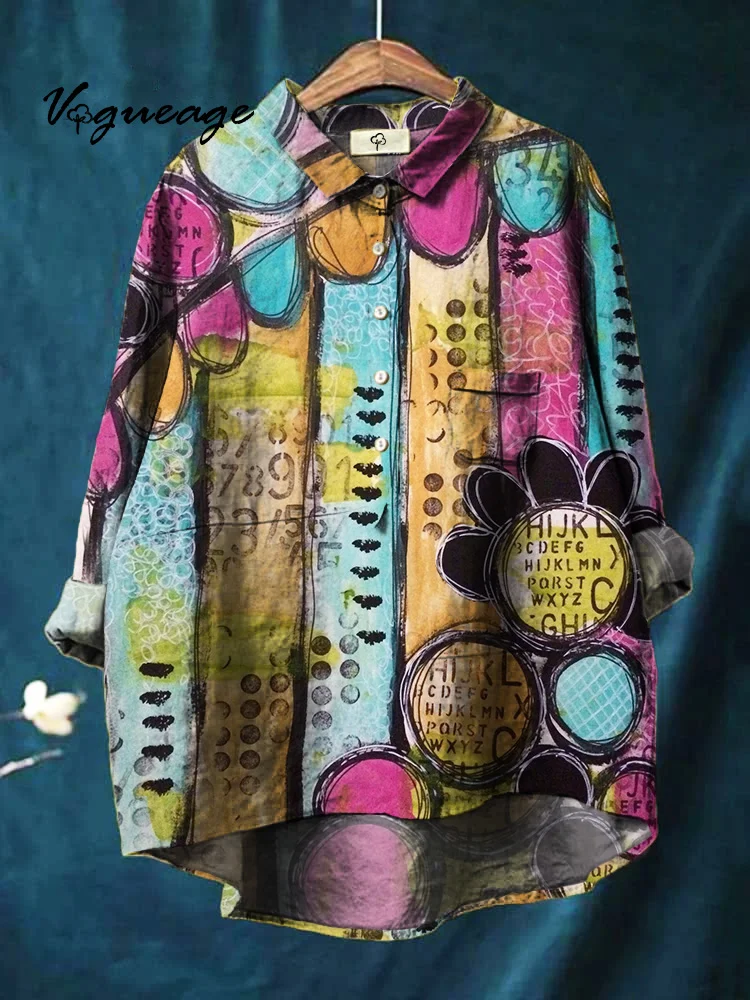 Eye-Catching And Strong Presence, Urbanized Printed Cotton And Linen Shirt