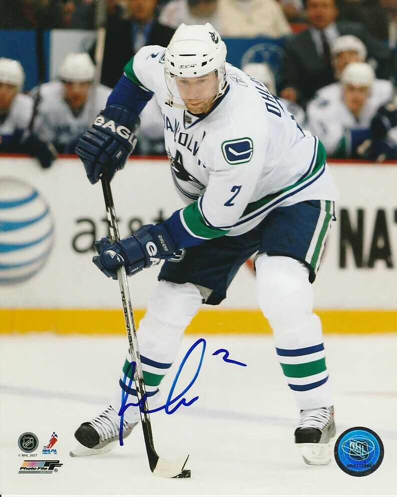 MATTIAS OHLUND SIGNED VANCOUVER CANUCKS 8x10 Photo Poster painting #3 Autograph