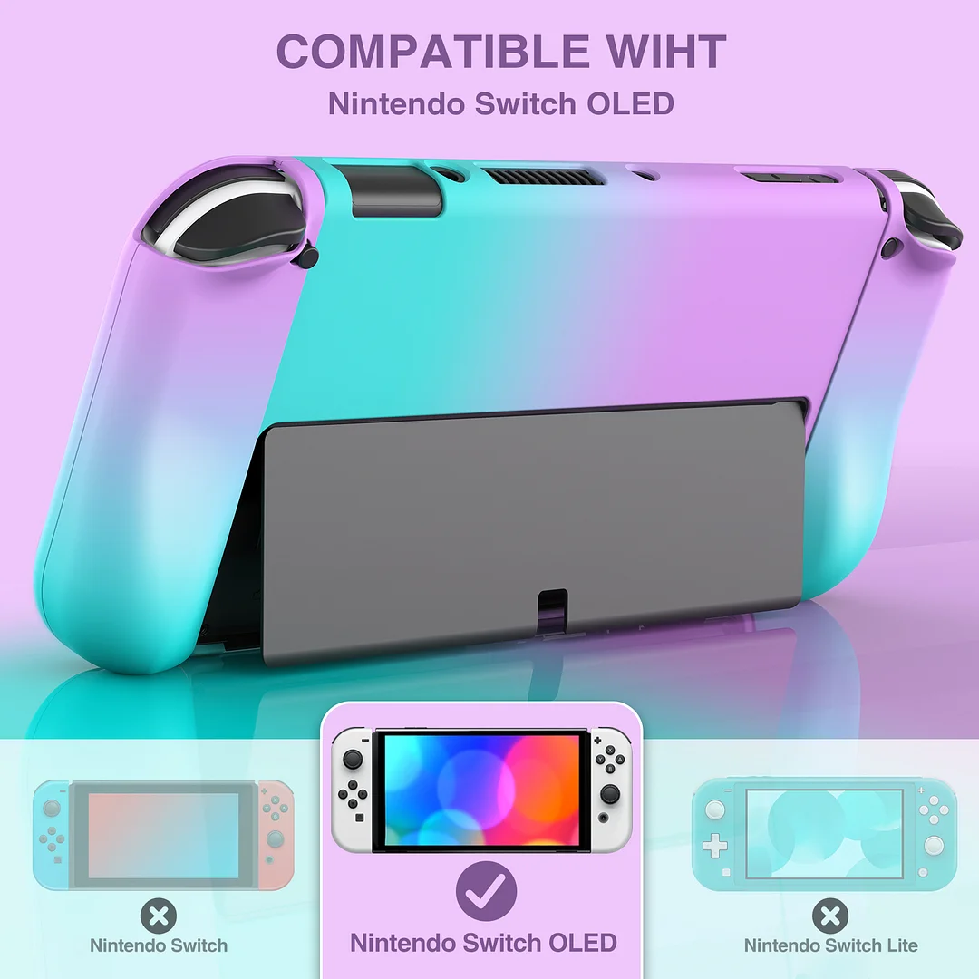 DinoFire Switch Protective Case for Nintendo Switch Ergonomic Grip Anti-Slip Cover