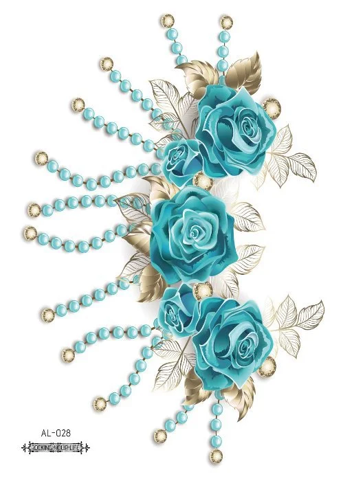 38 Kinds Adult Chest Back Tattoo Rose Flowers Mandala Totem Waterproof Temporary Body Art Sticker Disposable tatouage temporaire