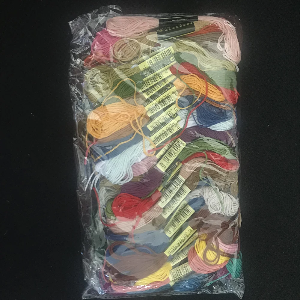 100pcs Cross Stitch Thread Colorful DIY Embroidery Sewing Floss Line Kit