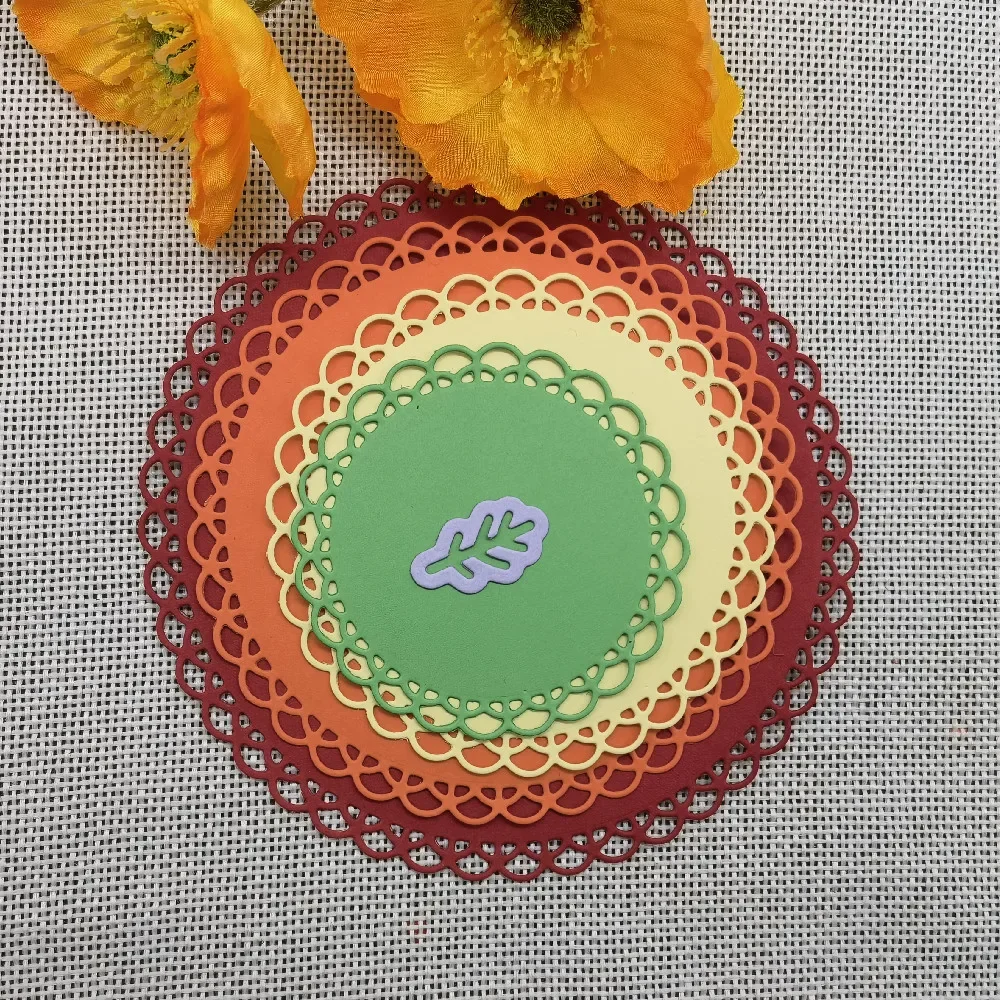 Nigikala Circle frame Metal cutting dies mold Round hole label tag Scrapbook paper craft knife mould blade punch stencils dies