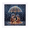 5D DIY Partial Special Shaped Drill Diamond Painting Kit Girl Decor With Frame Kit 18x18cm