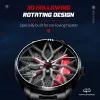 New Car Wheel Rim Watch With Scroll Creative Fashion Analog Watch, Black Dial Zinc Alloy Case Men's Watch, Stainless Steel Black Strap, Quartz Movement, Waterproof And Scratch-Resistant