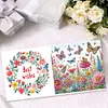 6Pcs carte de voeux fleur-bricolage