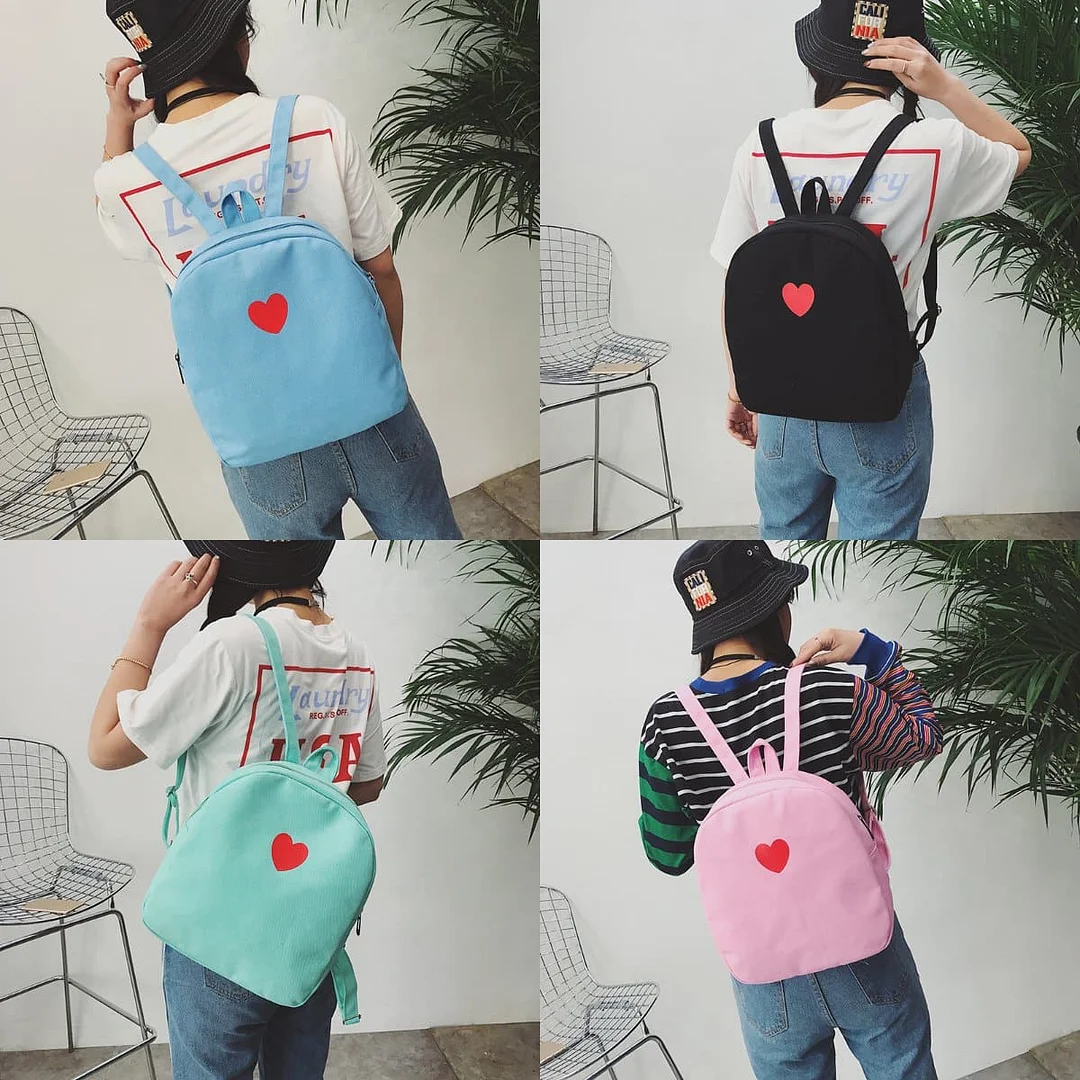 Final Stock! Sweet Heart Printing Backpack S12694