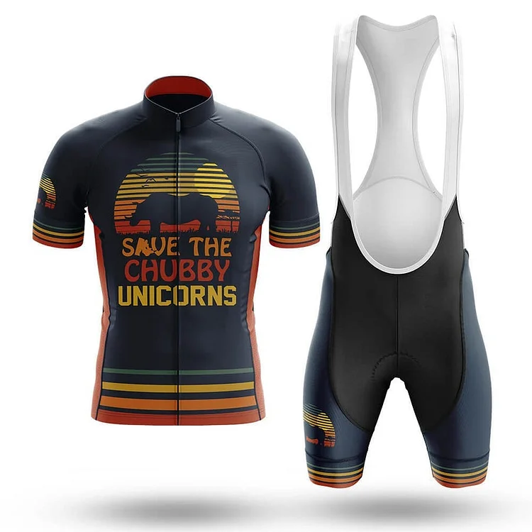 Save The Chubby Unicorns Men's Short Sleeve Cycling Kit