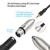 1/8in TRS Female To 3Pin XLR Female Aduio Adapter Lockable Gender Changer Audio Coupler Connectors for Mixer Microphone Power Amplifier