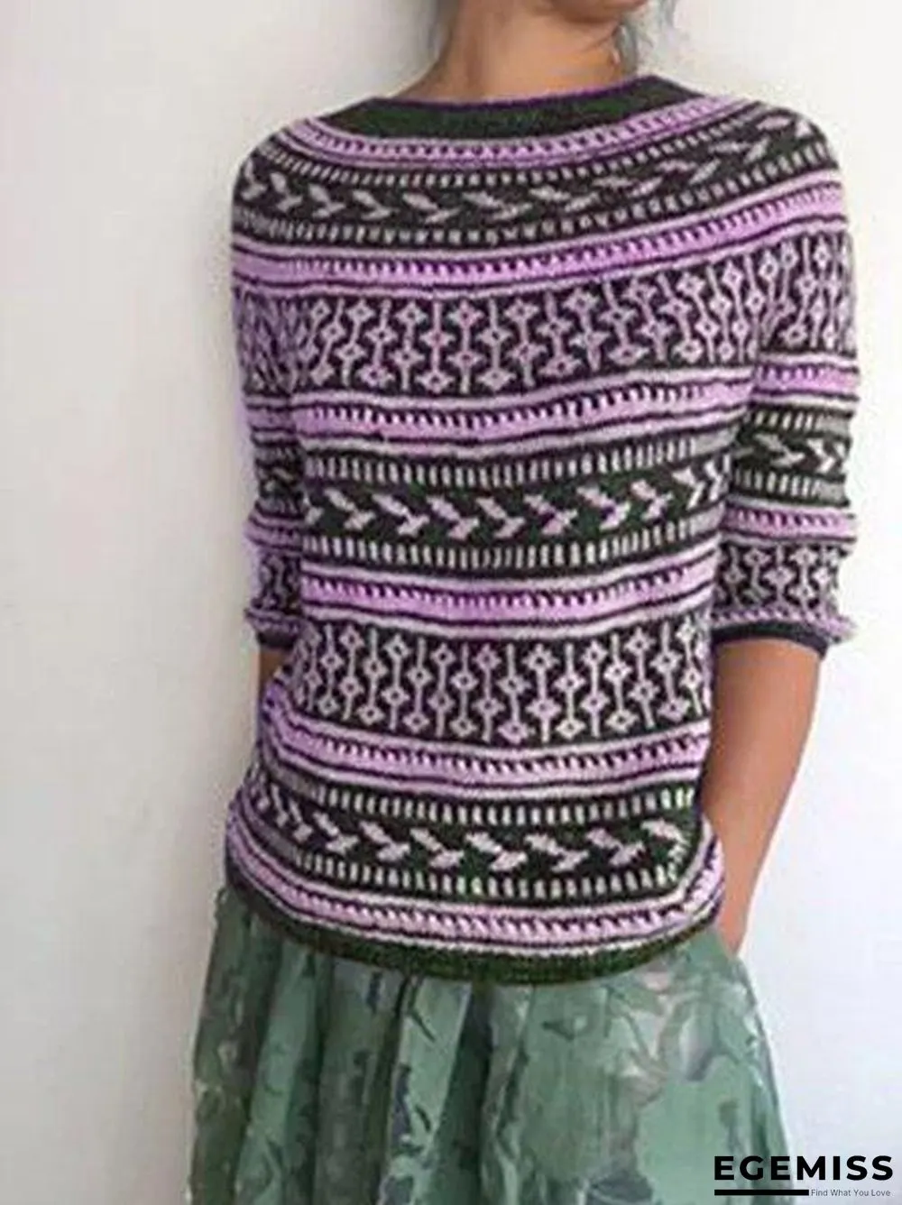 Black Long Sleeve Acrylic Sweater | EGEMISS
