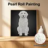 DIY Pearl Painting Dog for Home Wall Decor(25x25cm)