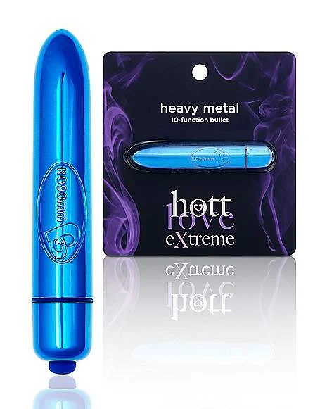 pornhint Pornhint Heavy Metal 10 Speed Waterproof Bullet Vibrator 4 Inch Blue - Hott Love Extreme