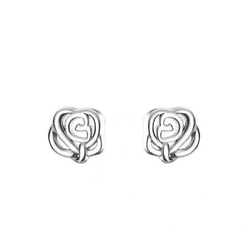 1 Pair 925 Sterling Silver Star Heart Shape Ear Studs