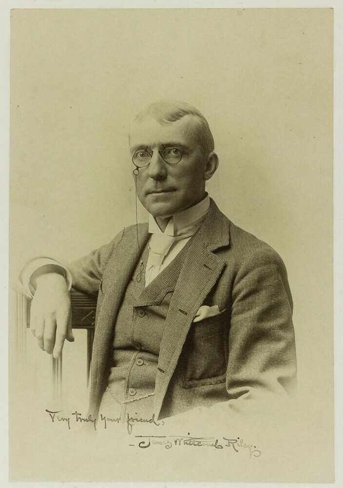 JAMES WHITCOMB RILEY Signed Photo Poster paintinggraph - Writer / Poet / Humourist - preprint