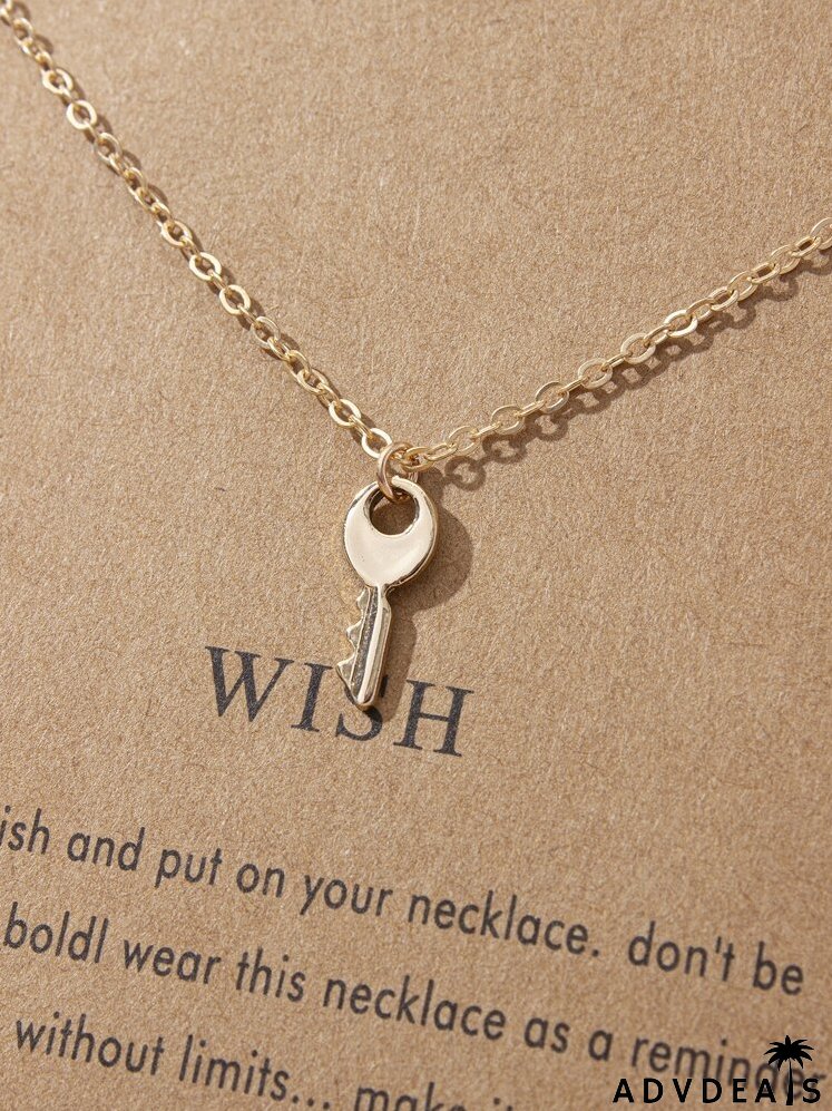 Key Charm Necklace